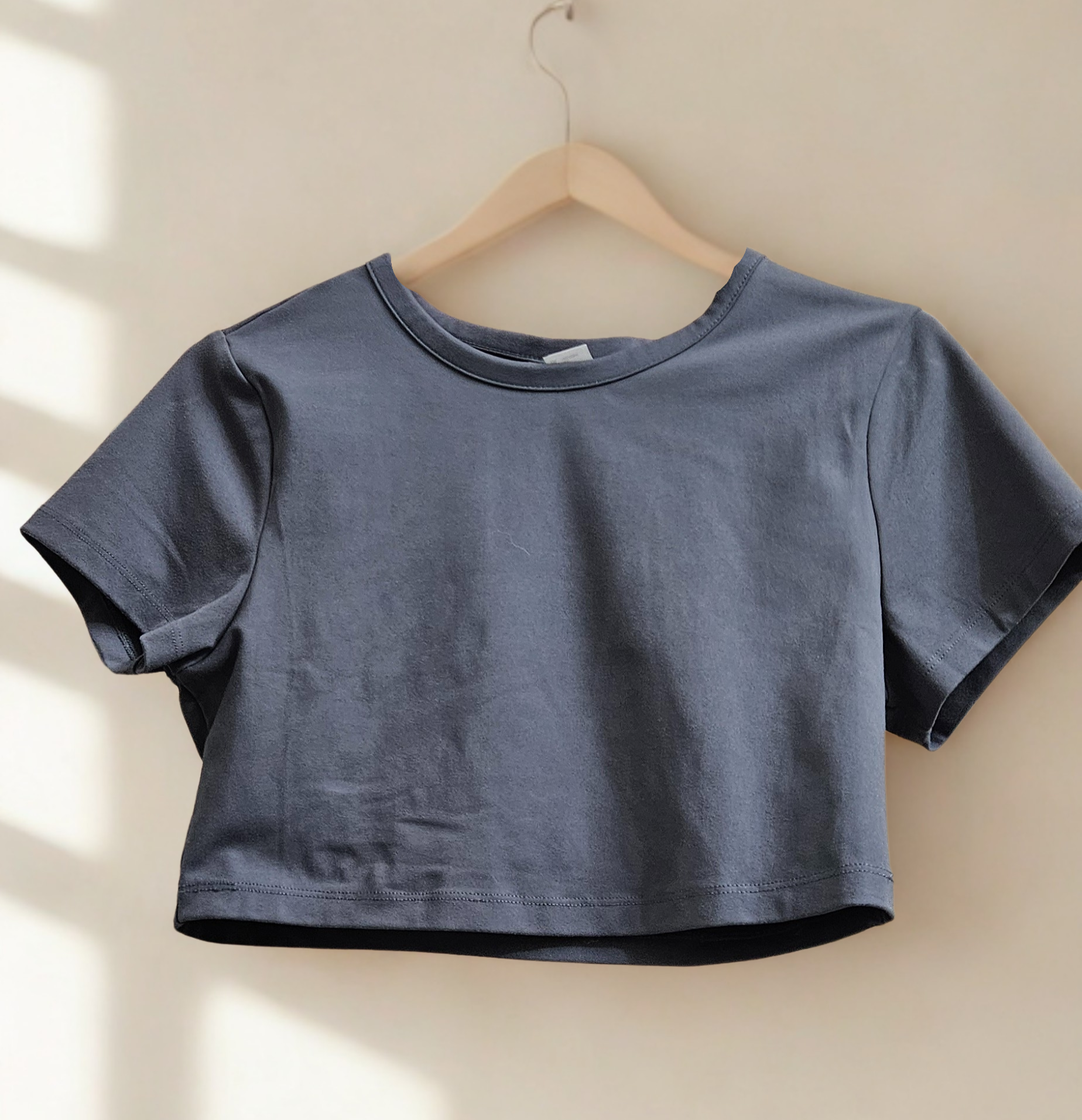 Fitted Ribbed T-shirt - Image 1